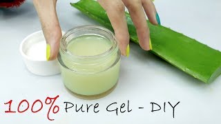 DIY Homemade ALOE VERA GEL 100% Pure for Instant Beauty Remedies Urdu Hindi