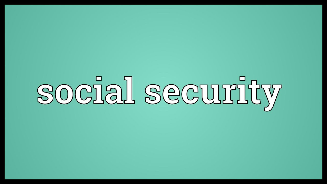 Social security Meaning - YouTube