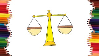 Como Dibujar Una Balanza Dibujos Faciles