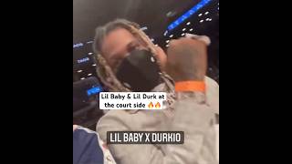 Lil Baby &amp; Lil Durk at the court side 🔥🔥 #rap #rapper #lildurk #otf #lilbaby #4pf