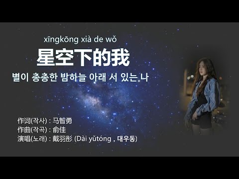 戴羽彤(대우동) - 星空下的我 (별이 총총한 밤하늘 아래 서 있는 나) 【중국노래 가사번역】