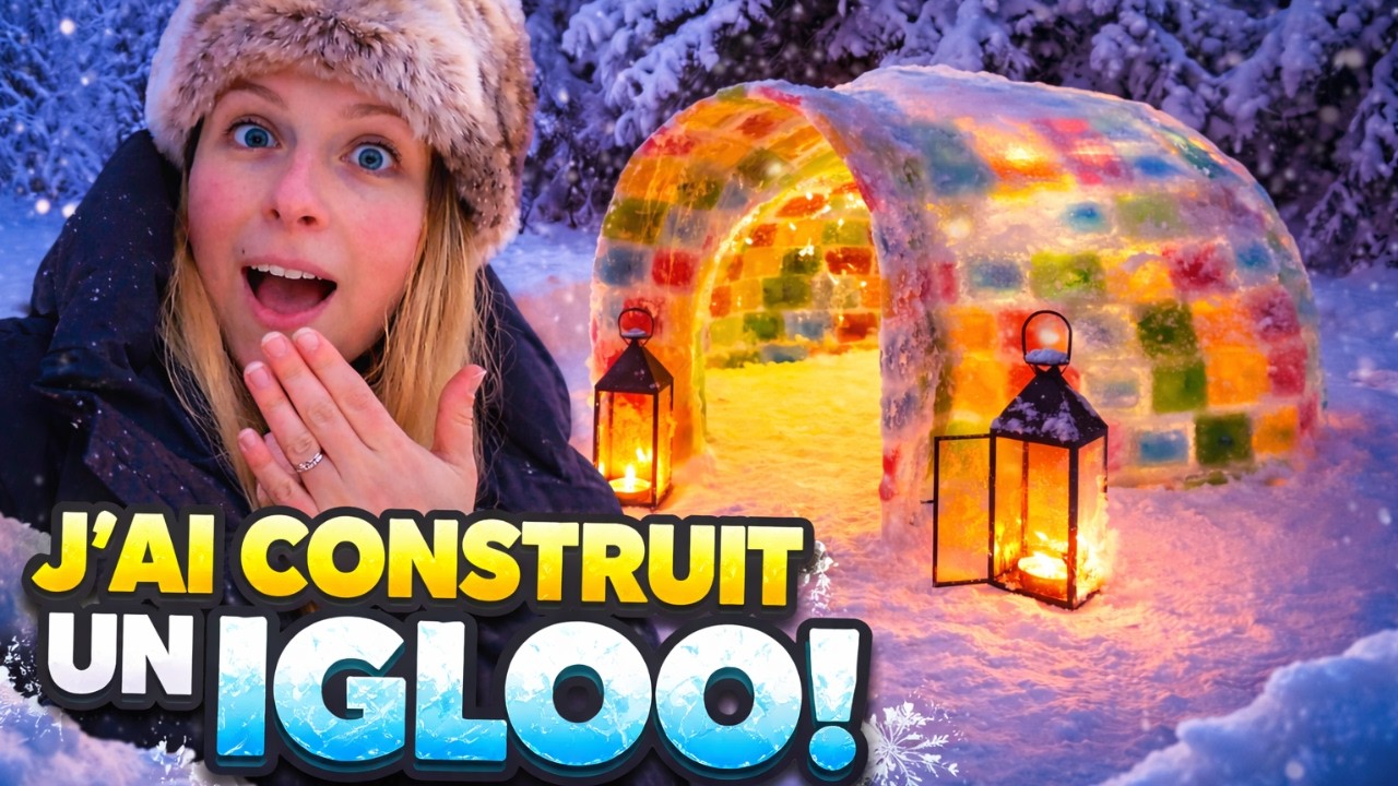 Construire un IGLOO de GLACE COLORÉE par -20° en Laponie