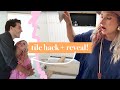 Thifted tile decor hack + Revealing our new walls! Yay!