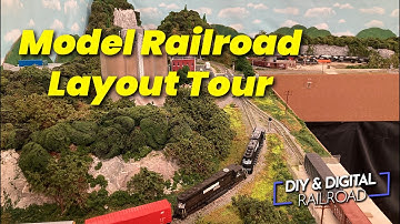 A lot of Action in a small space. N Scale Model Railroad Layout Tour.