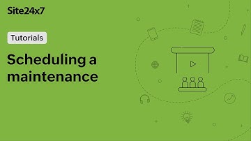 Scheduling a maintenance window in Site24x7