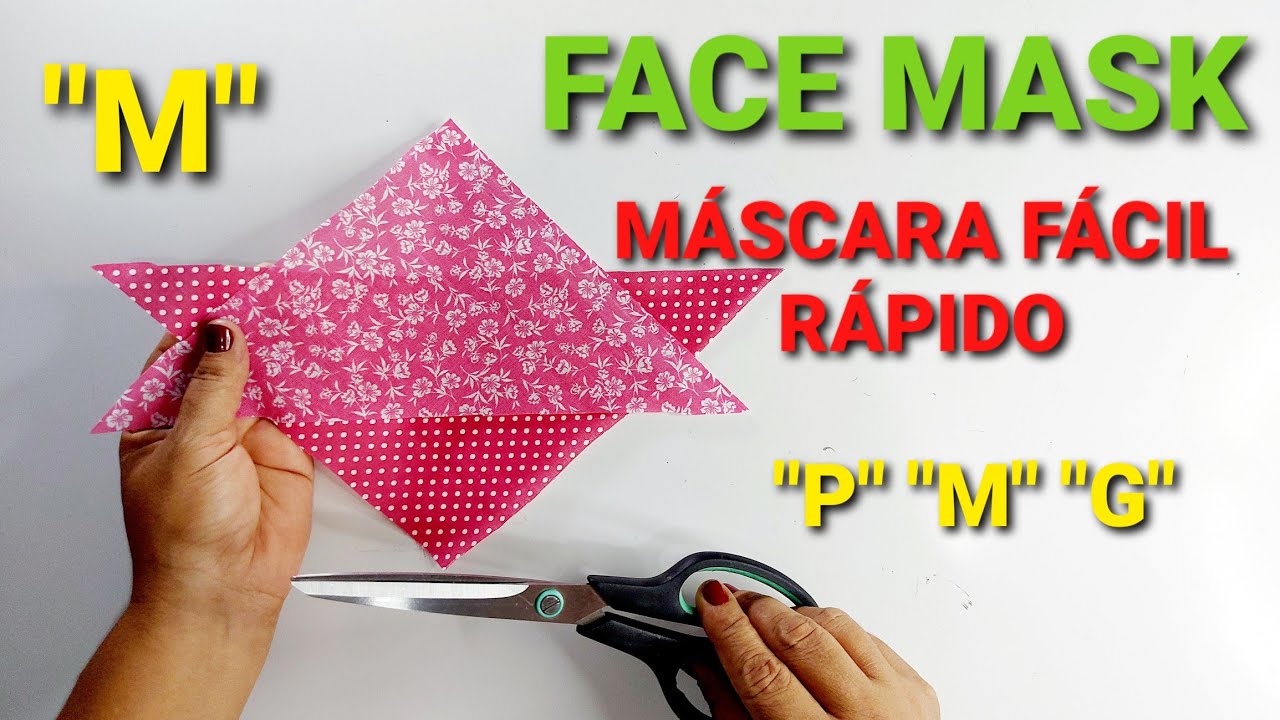 TUTORIAL FACE MASK 😷 MÁSCARA DE COSTURA FÁCIL, RÁPIDO E USANDO TODO TECIDO SEM DESPERDÍCIO🔥 LINDA!!!