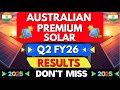 Australian Premium Solar ☀️🔴Q2 FY26 Results🧐🚀✔️
