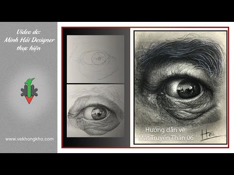 Hướng dẫn vẽ Mắt truyền thần 06 - vẽ không khó