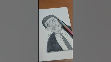 Watch me turn this blank page into Mr.Bean using just pencils 🎨 Full tutorial on my channel! #shorts