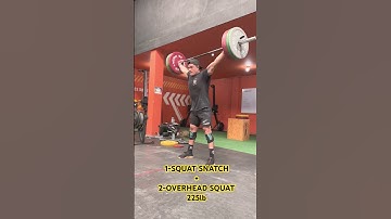 Complex 1-squat Snatch + 2-overhead Squat 225lb #stregth #weightlifting #motivation #fitness