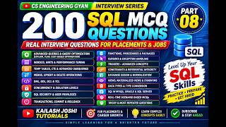 200 SQL MCQ Questions Part 08 | Most Asked SQL Interview Questions & Answers | SQL Interview Series