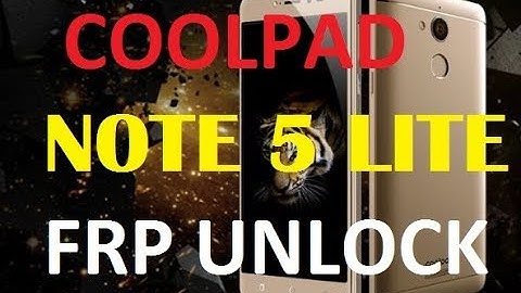 COOLPAD NOTE 5 LITE (3505I)FRP UNLOCK WITHOUT PC
