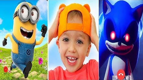 Despicable Me Minion Rush vs Vlad and Nikita Run vs SONIC EXE Call Prank
