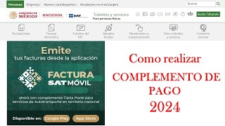 Complemento de Pago | SAT 2024 | CFDI 4.0