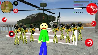 Baldi Stickman Rope Hero Walkthrough Game - Secret Place Army Helicopter - Android Gameplay screenshot 4