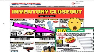 Icon Coupon+Inventory Closeout||Harbor Freight