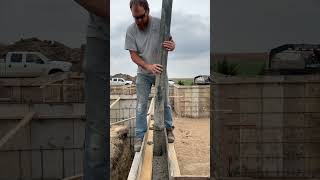 Pouring basement walls with a concrete pump truck #shorts #construction #concrete