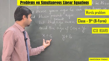 Simultaneous Linear Equation (Part II) : Mathematics by NKY Sir for Form B (Class 9) VBS