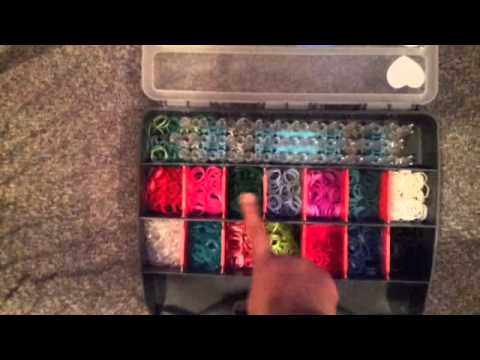 What's in my Rainbow loom storage cases 