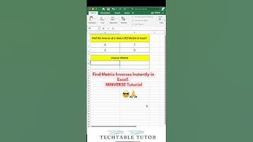 Flip Your Matrix Like a Pro! 🔄 | Excel’s MINVERSE Trick in Seconds! Explained #excel #excelshorts
