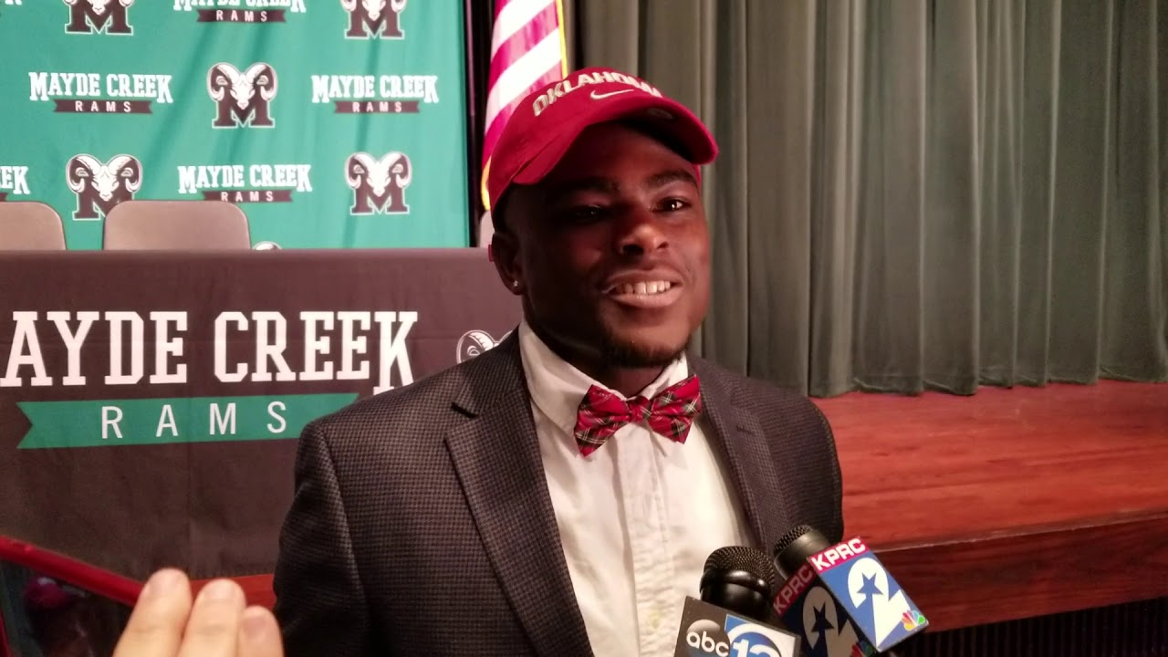 Marcus Stripling Mayde Creek's Marcus Stripling speaks about his OU decision - YouTube