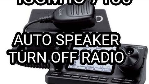 ICOM IC-7100, HIGH SPEAKER VOLUME TURNS RADIO OFF.