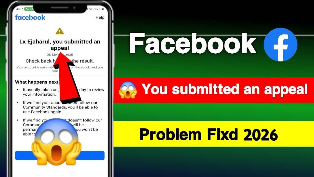 you submitted an appeal facebook problem | FB you submitted an appeal problem solved ✅️
