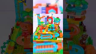INSANE Marble Run Race🌈3 Elevator Course With Smooth Runs & No Stops 😳 #marble #satisfying #shorts