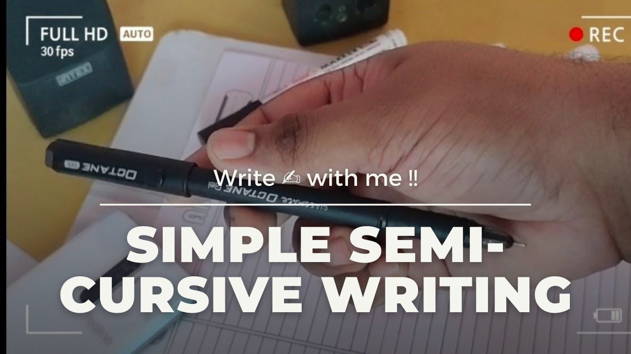Writing || Semi - Cursive || Thought by MrPrashantSharma - YouTube