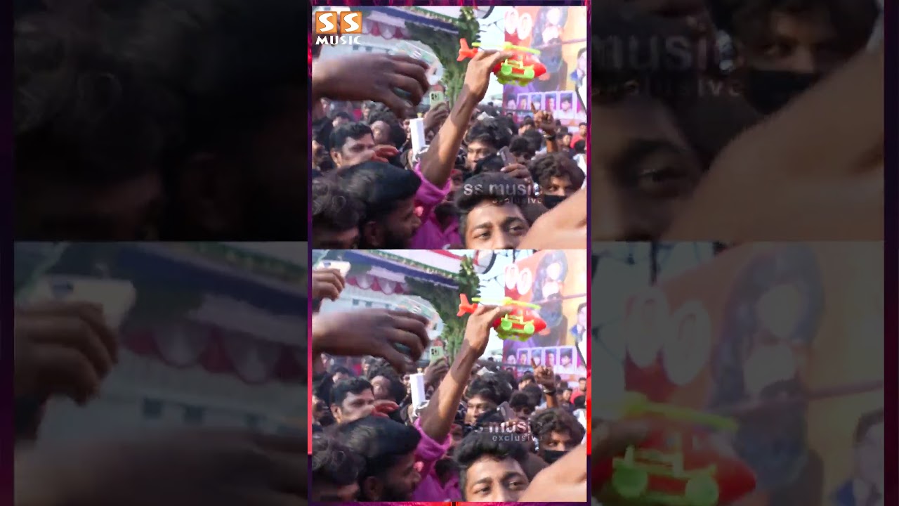 " Helicopter உடன் வந்து இறங்கிய Cool Suresh " - Pathu Thala FDFS Celebration | Silambarasan TR