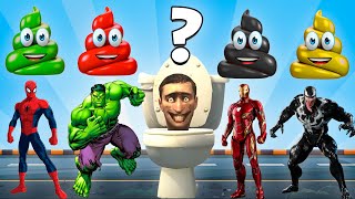 TEBAK GAMBAR WRONG HEAD | Skibidi Toilet VS SuperHeroes ‍♂| SpiderMan Hulk Ironman Venom