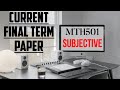 MTH501 Current Final Term paper |subjective with full concept | Short and long questions #mth501
