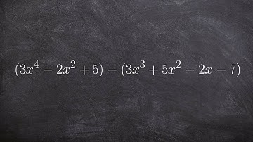 Learn how to subtract two polynomials by including missing place values