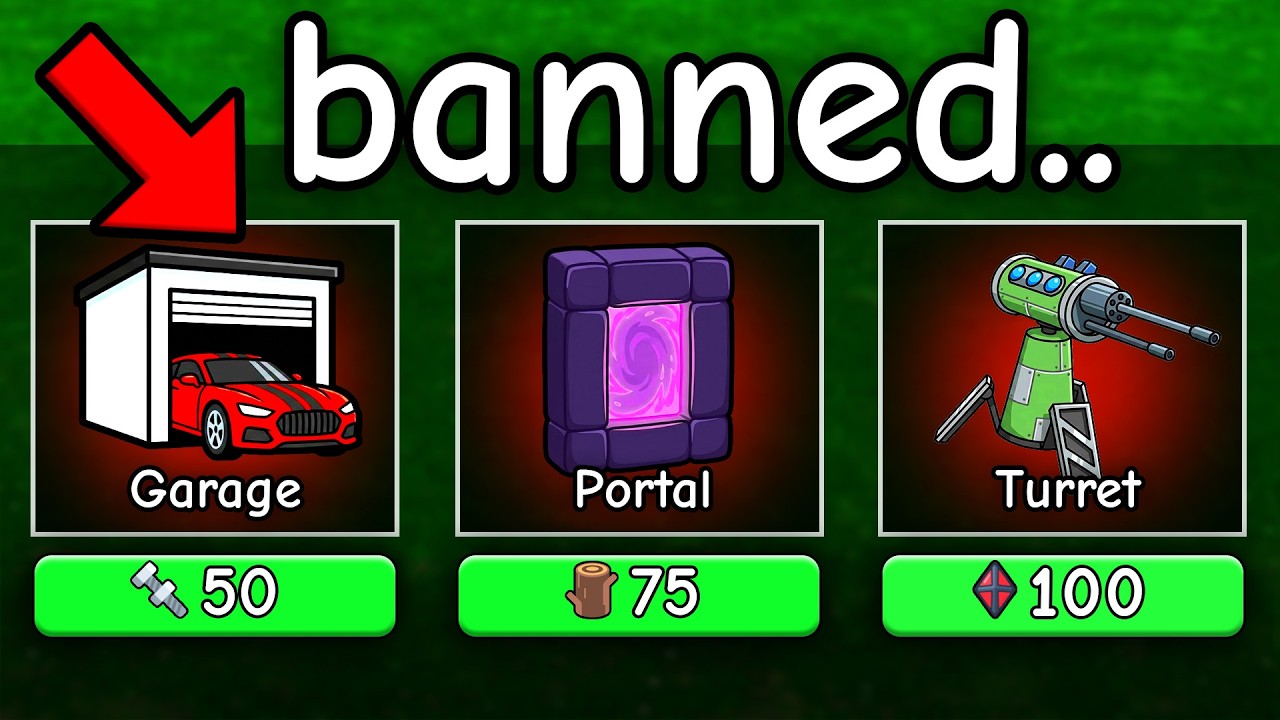 99 Nights But I Can Craft BANNED BUILDINGS!