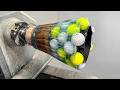 Woodturning - What&#39;s Inside A Golf Ball? (Let&#39;s seeeeee)