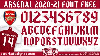 Arsenal 2020/21 Font Free Download: Football/Soccer Font Free Download by Sports Designss