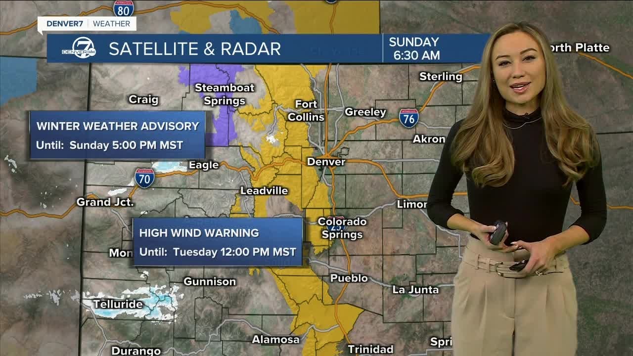 Dry, mild and breezy in Denver. Light mountain snow Sunday - YouTube