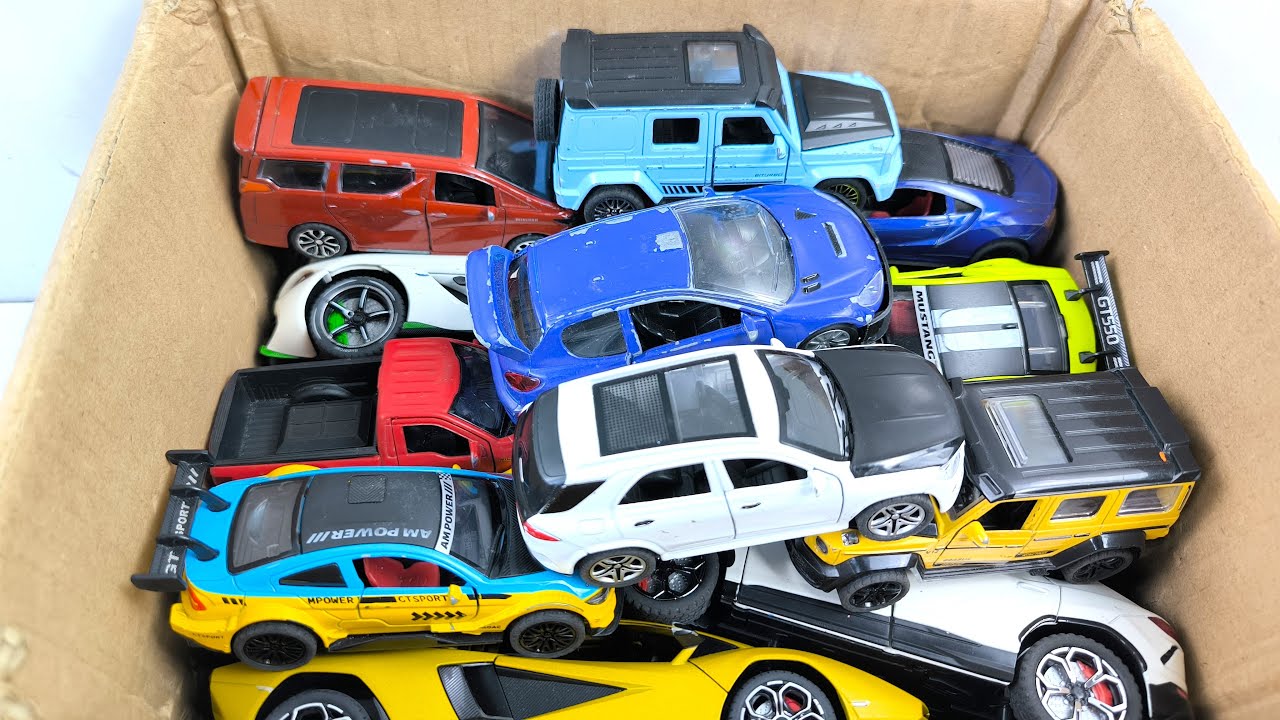 Box Full of Model Cars -Mazda Mx5, Koenigesgg Jesko, Lamborghini