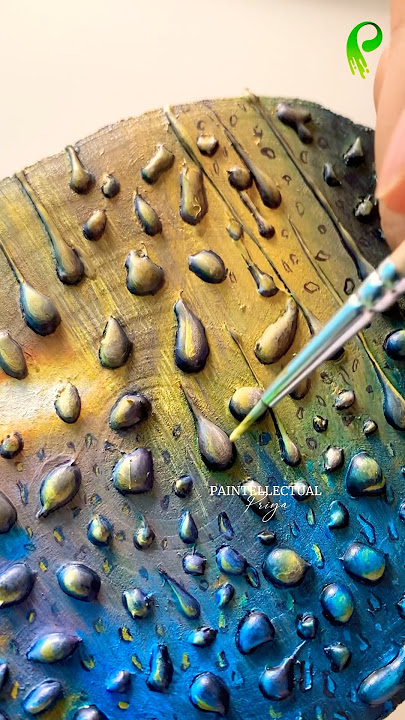 Painting 3D Raindrop with Glue 😱 🔫 #shorts