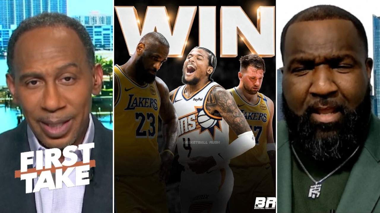 FIRST TAKE | Lakers pretend to be a playoff team! - Stephen A. on LAL loss to Suns, wasted Luka's 41