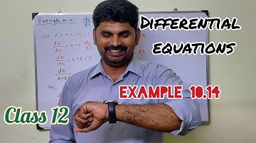 12th maths I Differential Equations I EXAMPLE  10.14 I exclusive maths