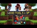 Minecraft Manhunt, But Wooden Tools Are OP...