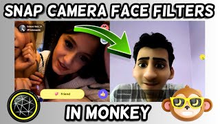 How to use Snap Camera face filters in Monkey video chat | Monkey face filters
