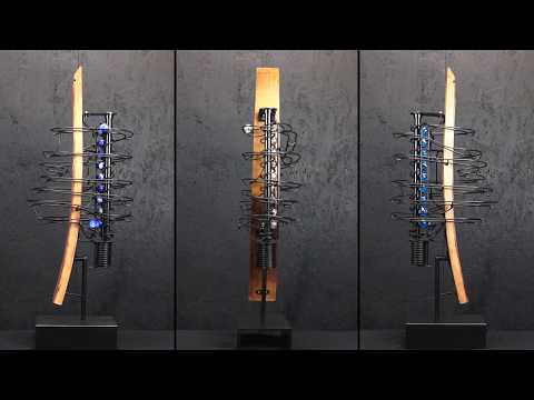 Rolling Ball Sculpture - Wine Stave Desktop cn:151