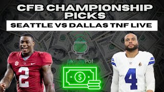 Exclusive College Football Championship Picks Revealed Live | Seattle vs Dallas Live Nov 30 2023