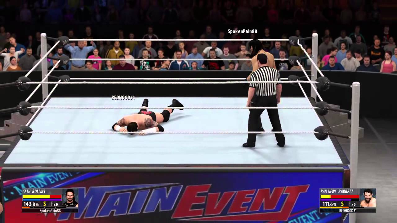WWE 2K16_Lv 55 Wade Barrett(Redhood 31) vs Lv 32 Seth Rollins(Spokenpain88)