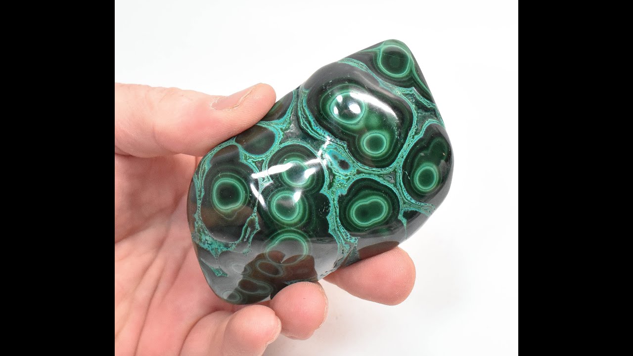 3.62" POLISHED MALACHITE CHRYSOCOLLA Kalukuluku Mine, Congo B324 