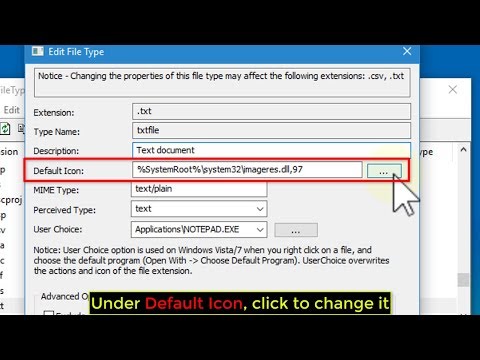 How to change a file&rsquo;s default Icon on Windows 10 - Tutorial