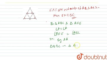 Prove that the line segments joining the mid-points of the sides of a\r\ntriangle from four tria...