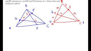 Example: Mass Points and Area on Non concurrent Cevians